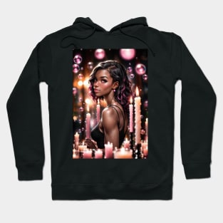 Super Hot Anime Woman of Color with Candles Hoodie